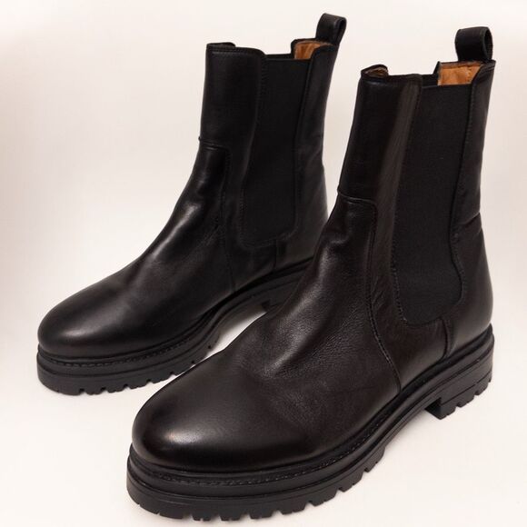 Sezane Lena Low Chelsea Boots Black Size 11 - Picture 3 of 11